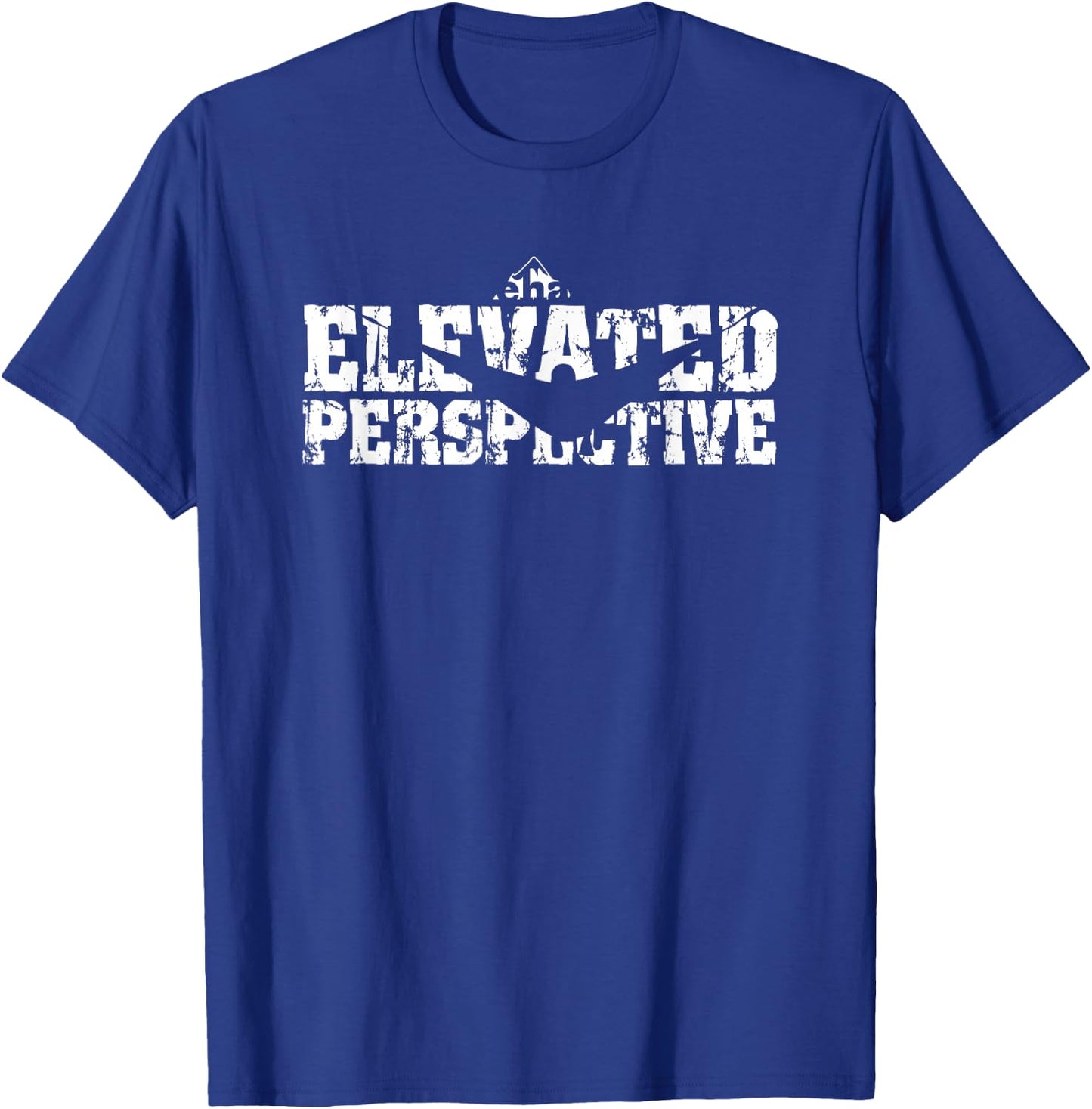 Hammock Camping Elevated Perspective Hiker Camping Gift T-Shirt - T-Shirt | Royal