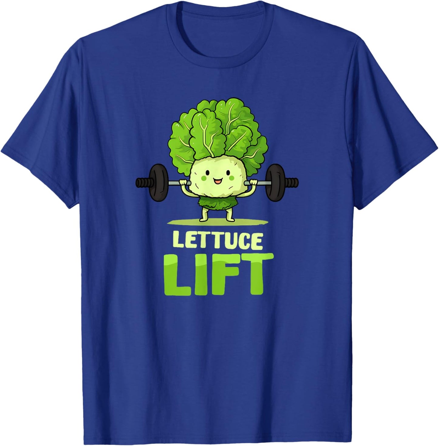Lettuce Lift Design Vegan Athlete T-Shirt - T-Shirt | Royal