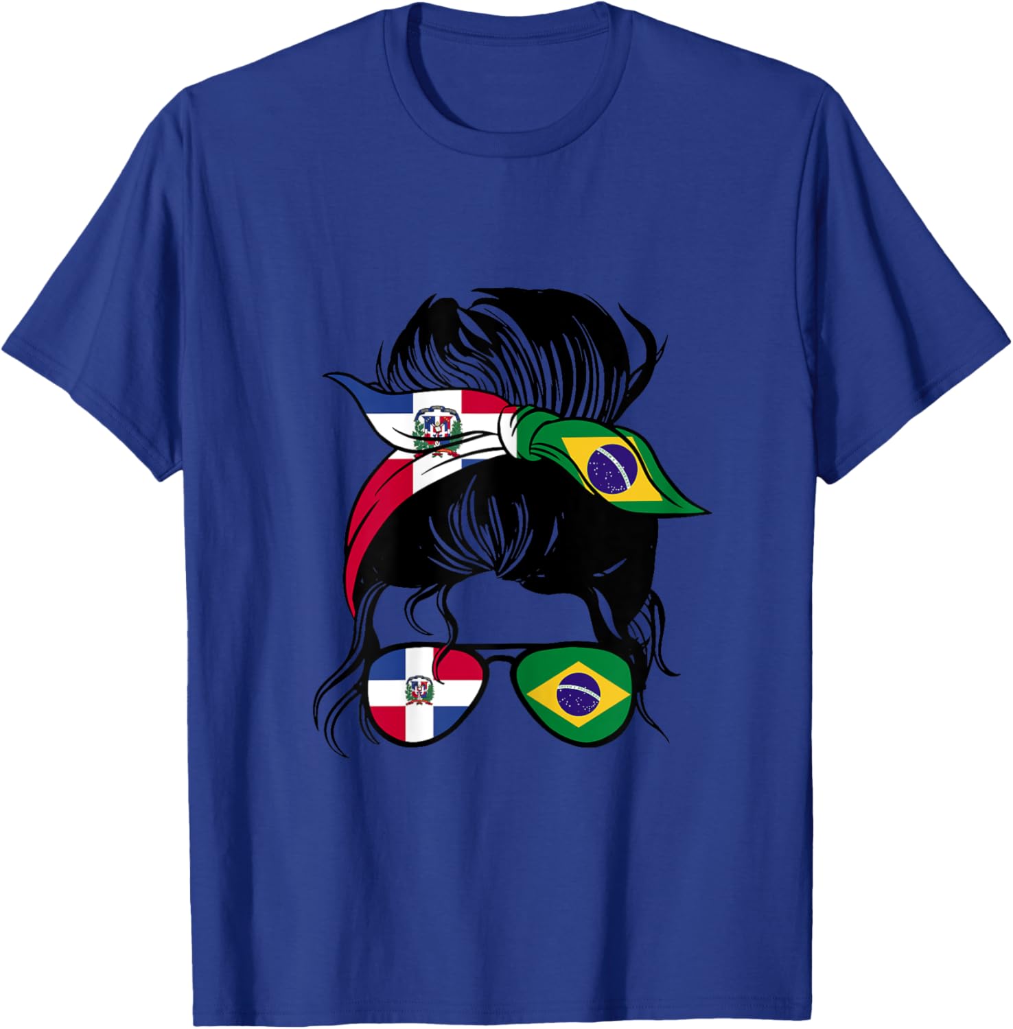 Half Dominican half Brazilian Mix Dominican and Brazil Roots T-Shirt - T-Shirt | Royal