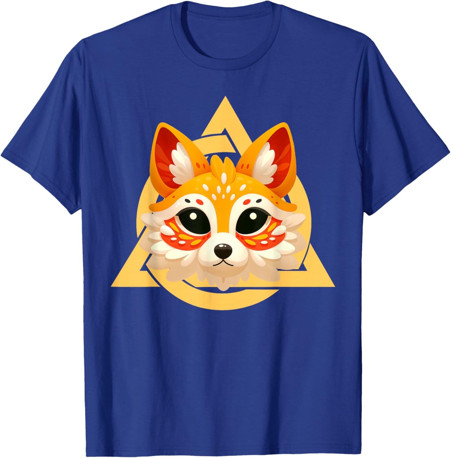 Therian Fox Mask Paws Quadrobics Therianthropy sign T-Shirt - T-Shirt | Royal