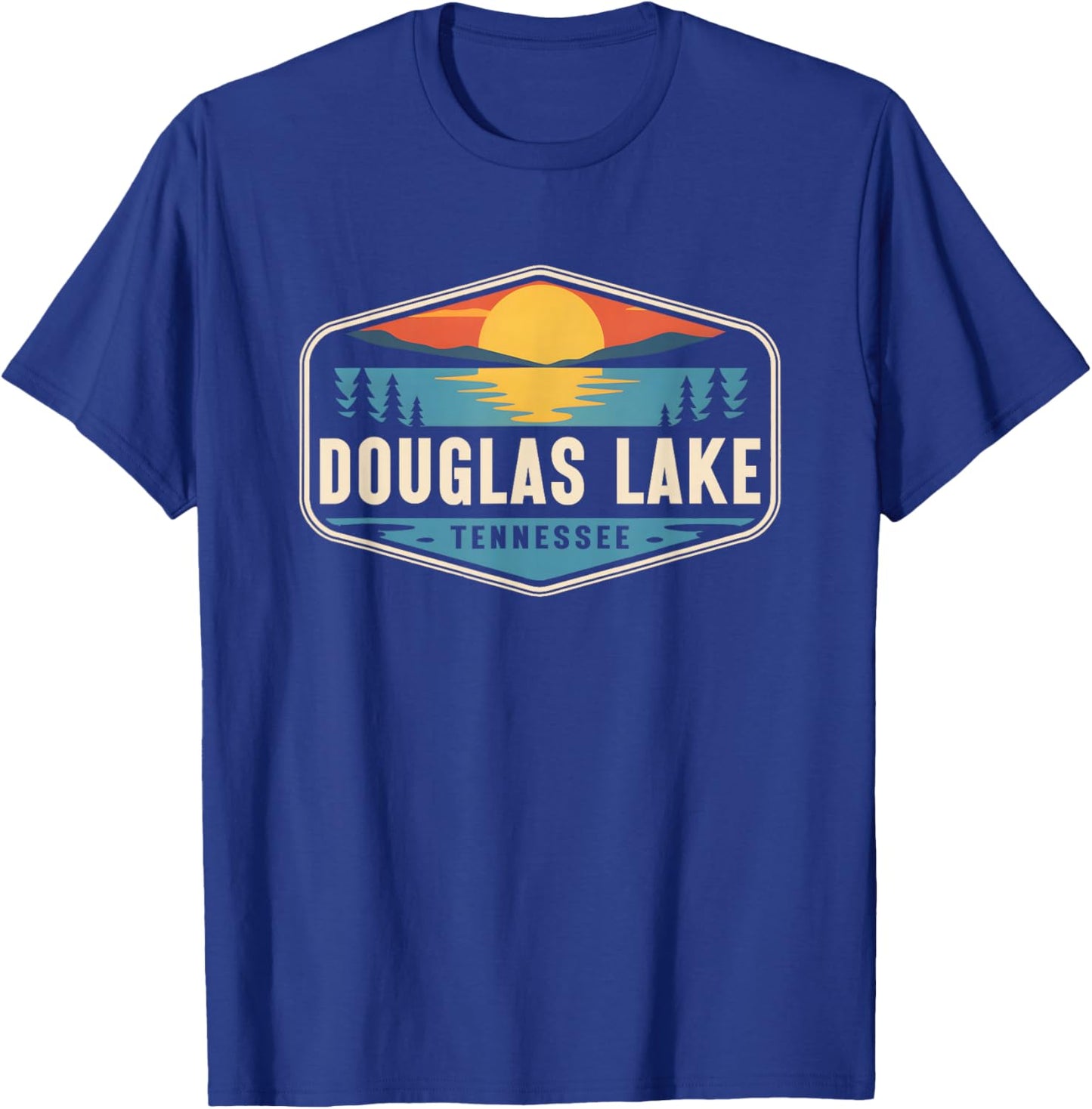 Douglas Lake Tennessee Outdoors Vintage T-Shirt - T-Shirt | Royal