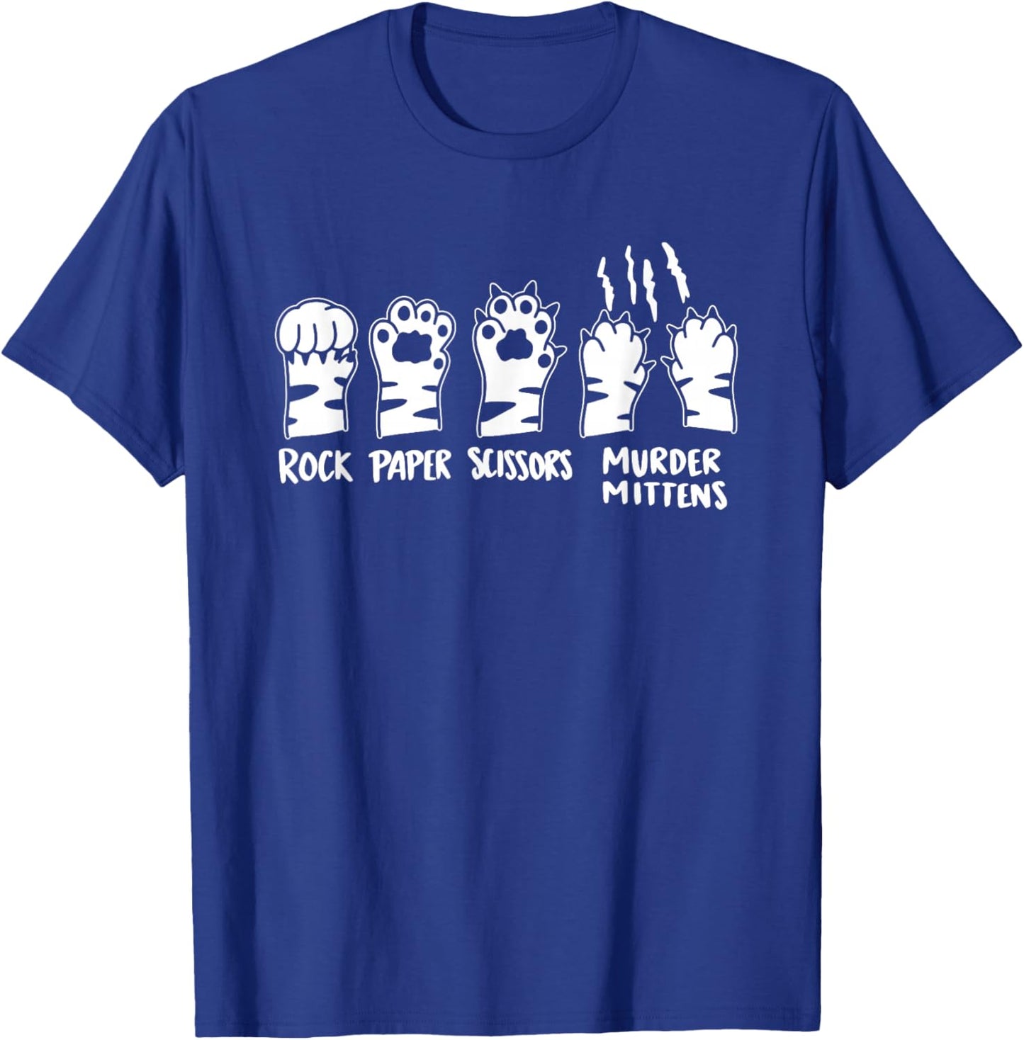 Rock Paper Scissors, Razor Tipped Murder Mittens T-Shirt - T-Shirt | Royal