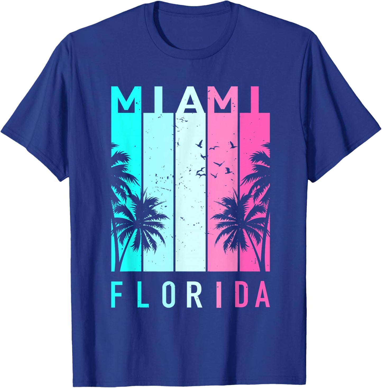 Retro Miami Florida Beach Souvenir Men Women Kids T-Shirt - T-Shirt | Royal