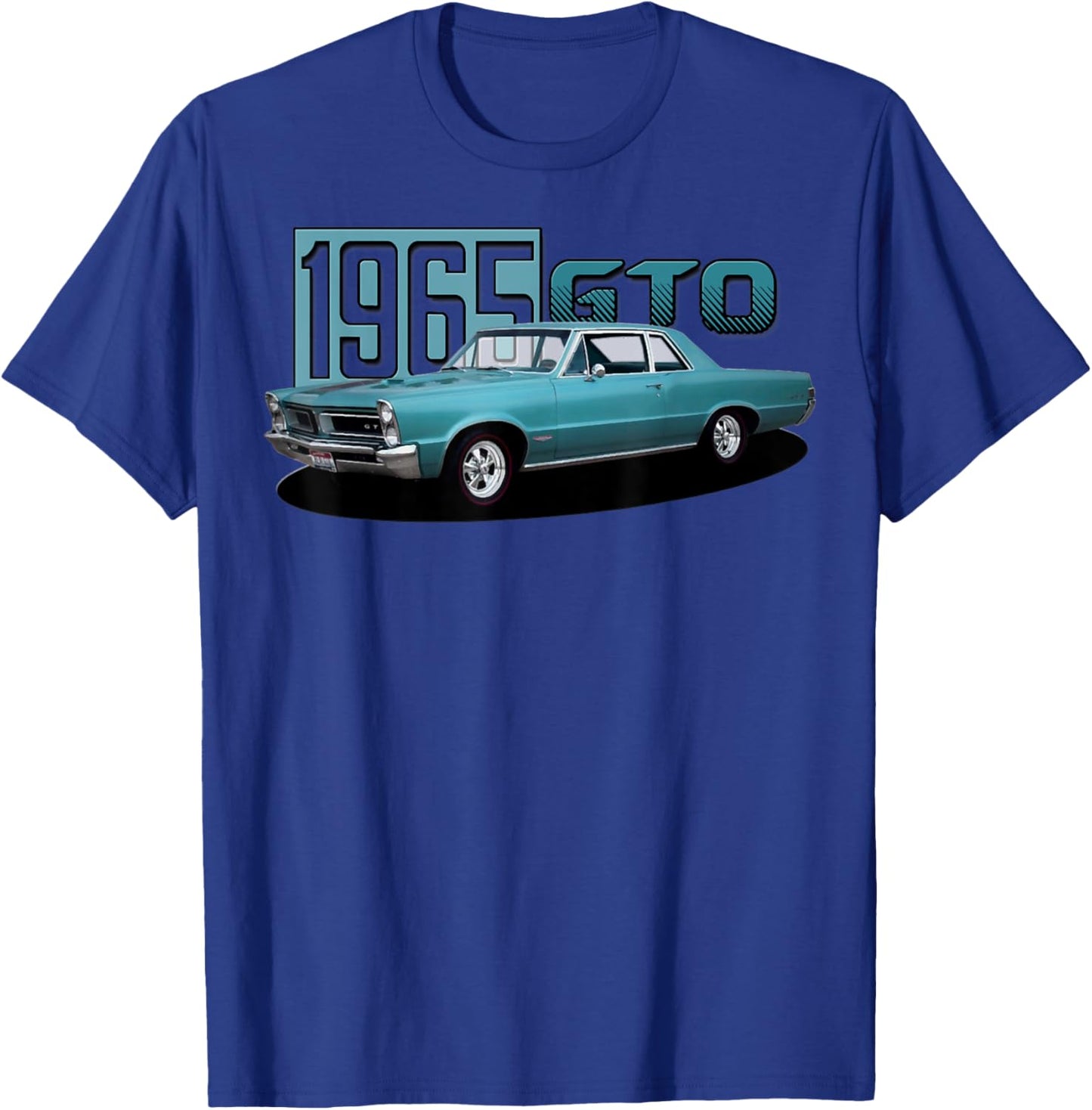1965 65 GTO Classic Car Old School Muscle Blue Car T-Shirt - T-Shirt | Royal
