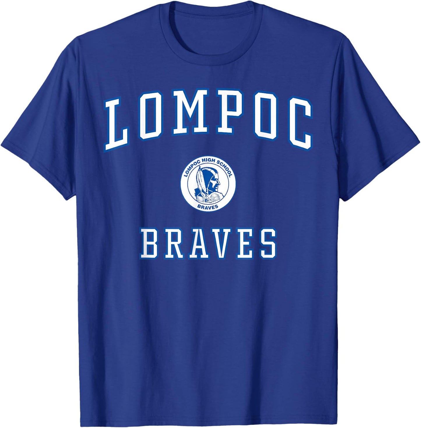 Lompoc High School Braves C1 T-Shirt - T-Shirt | Royal