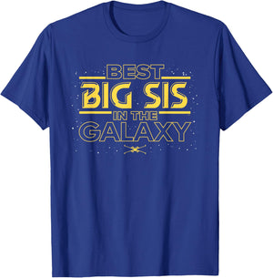 Star Wars Best Big Sis in the Galaxy Family Trip Birthday T-Shirt - T-Shirt | Royal