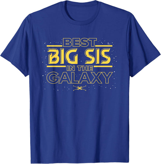 Star Wars Best Big Sis in the Galaxy Family Trip Birthday T-Shirt - T-Shirt | Royal