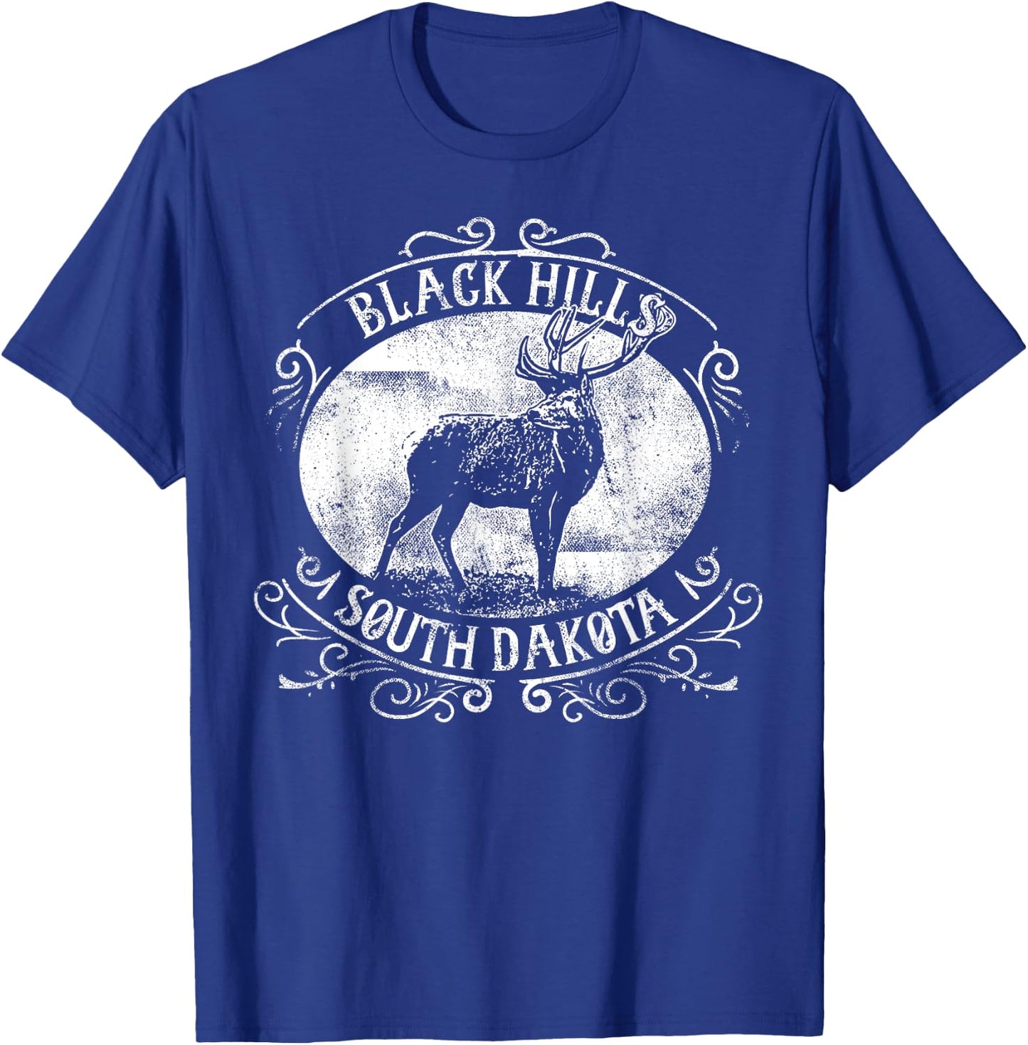Black Hills South Dakota Deer T-Shirt - T-Shirt | Royal