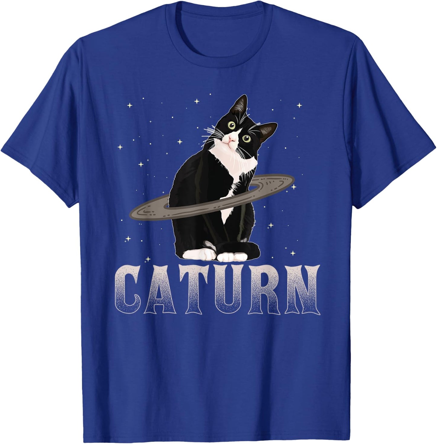 Caturn Cat Mom Cat Dad Space Cat Shirt Women Kids T-Shirt - T-Shirt | Royal