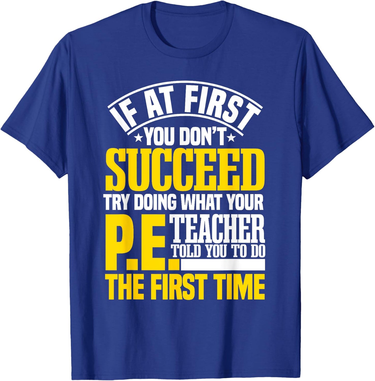PE Teacher Gym Coach Instructor Physical Education Sport Women Kids T-Shirt - T-Shirt | Royal