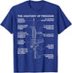 he Anatomy of Freedom AR15 M16 Gun Lover T-Shirt - T-Shirt | Royal