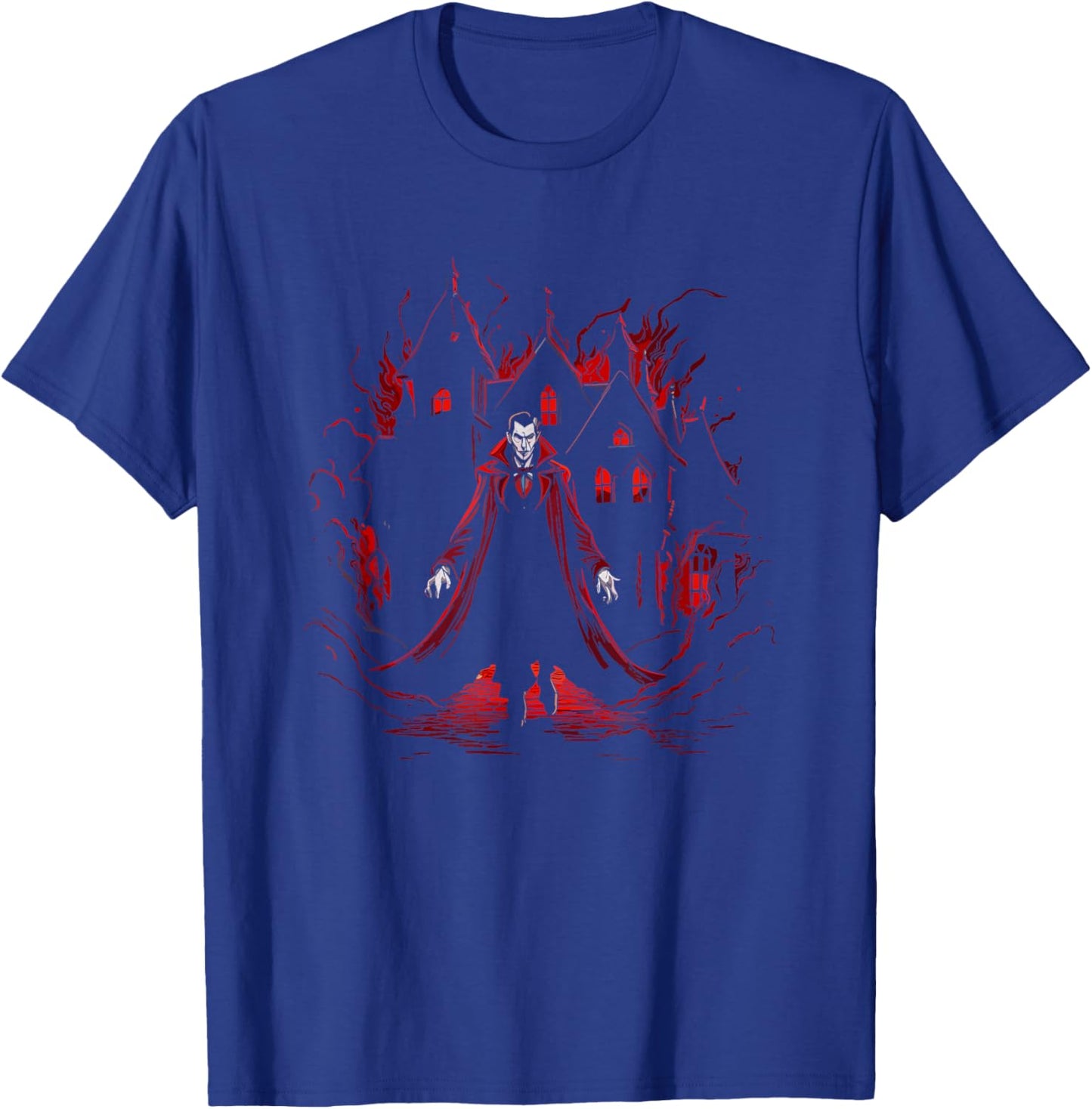 Vampire House Dracula - Vintage Vampire Halloween Costume T-Shirt - T-Shirt | Royal