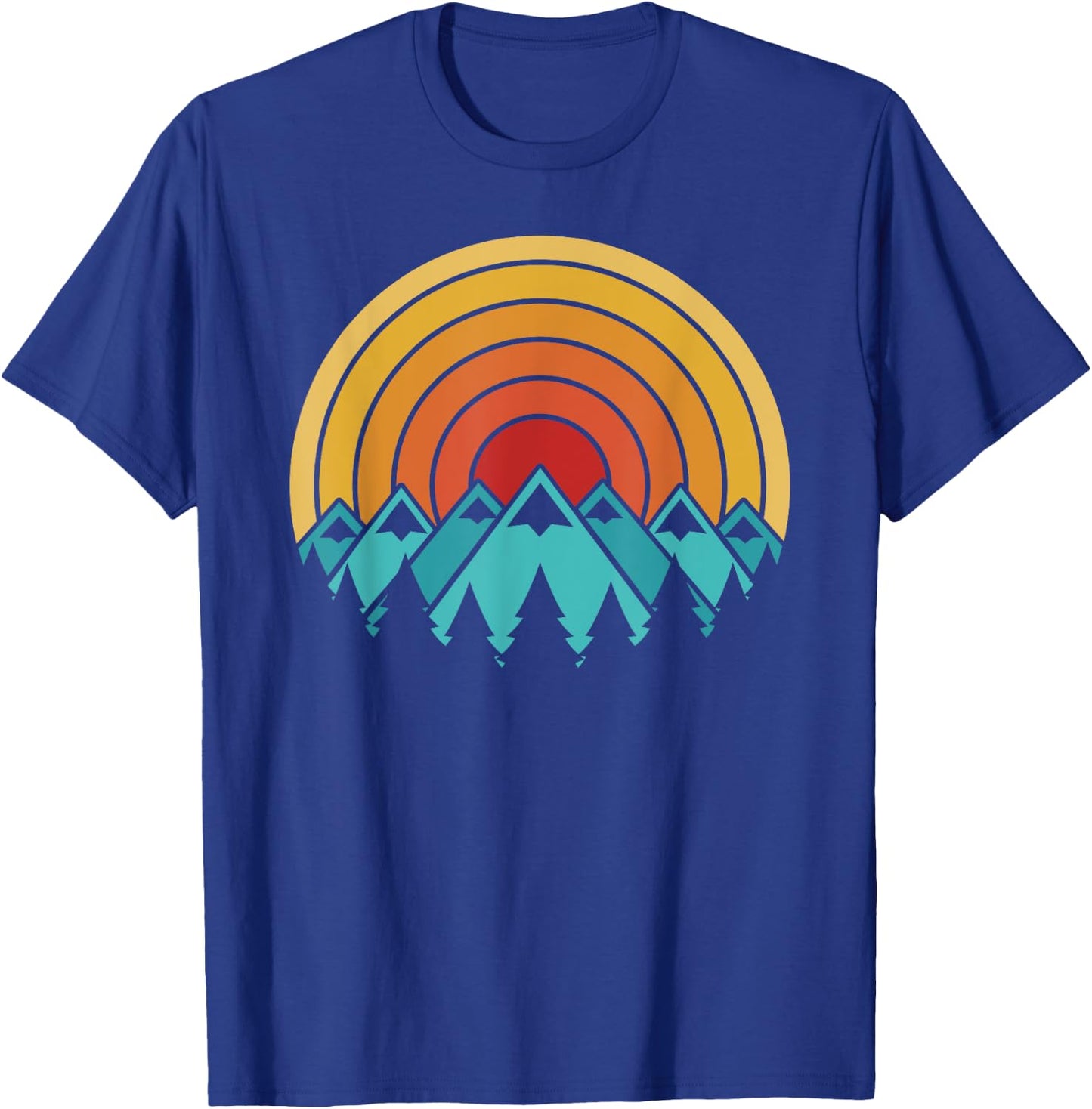 Mountains vintage Camping T-Shirt - T-Shirt | Royal