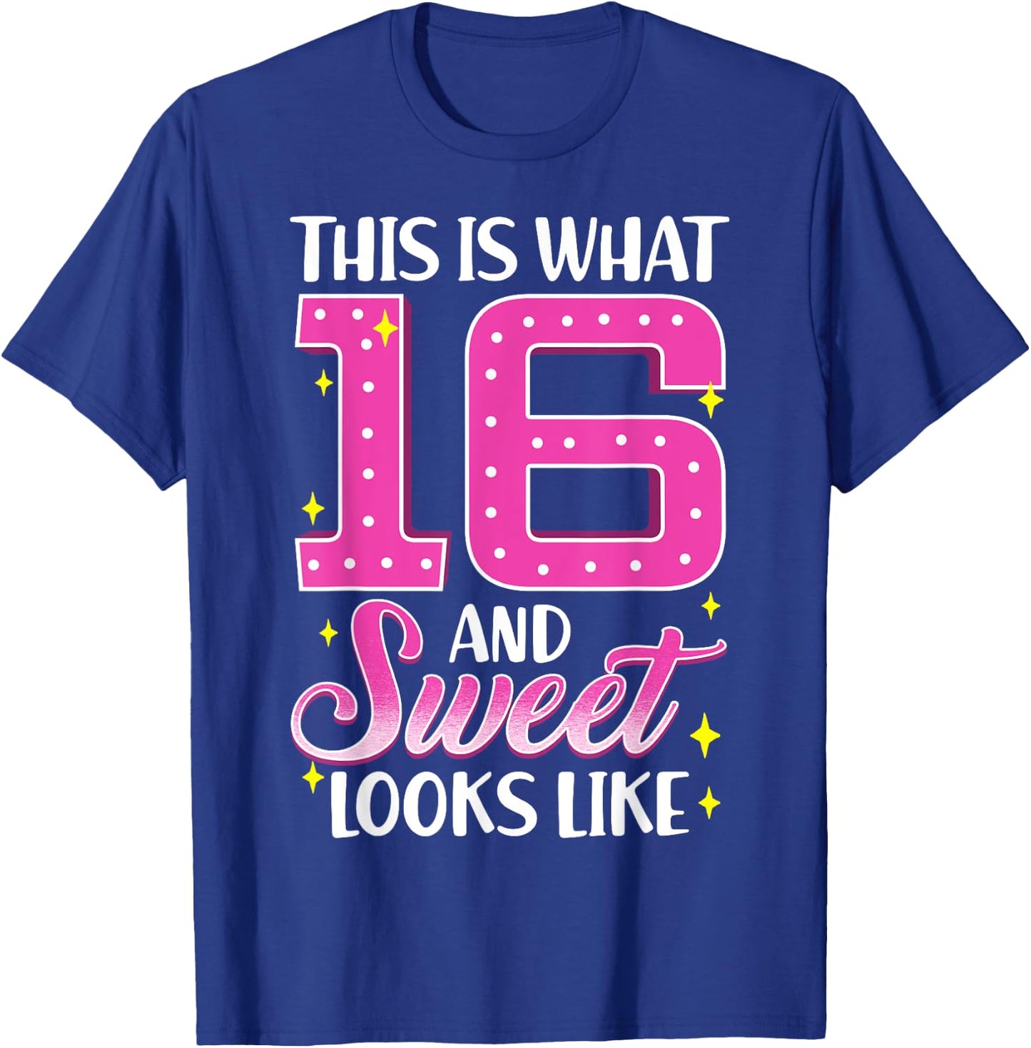 Sweet Sixteen Birthday T Shirt 16th Birthday Shirt T-Shirt - T-Shirt | Royal