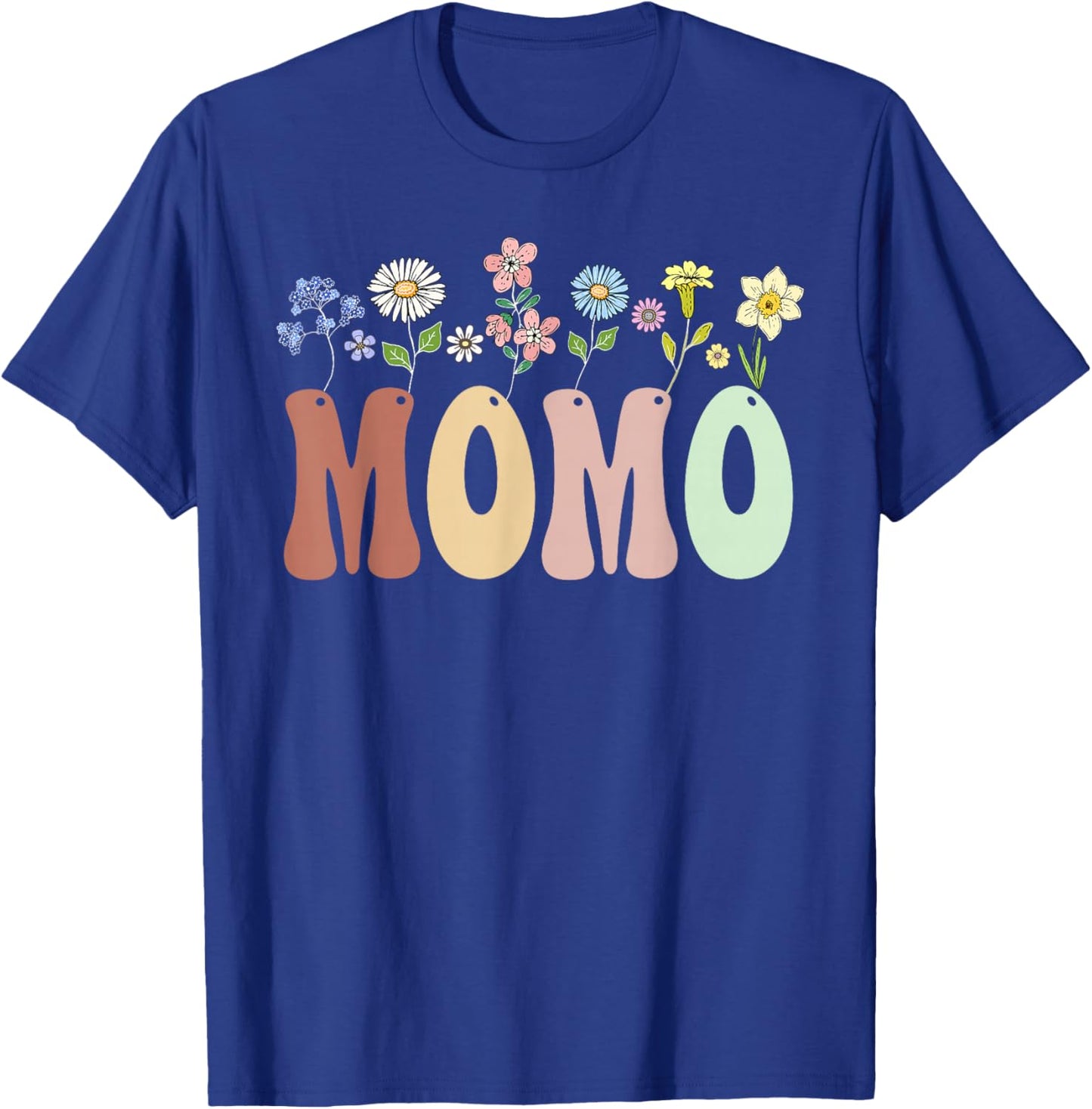 Momo Gifts Women Wildflower Floral Design Momo T-Shirt - T-Shirt | Royal