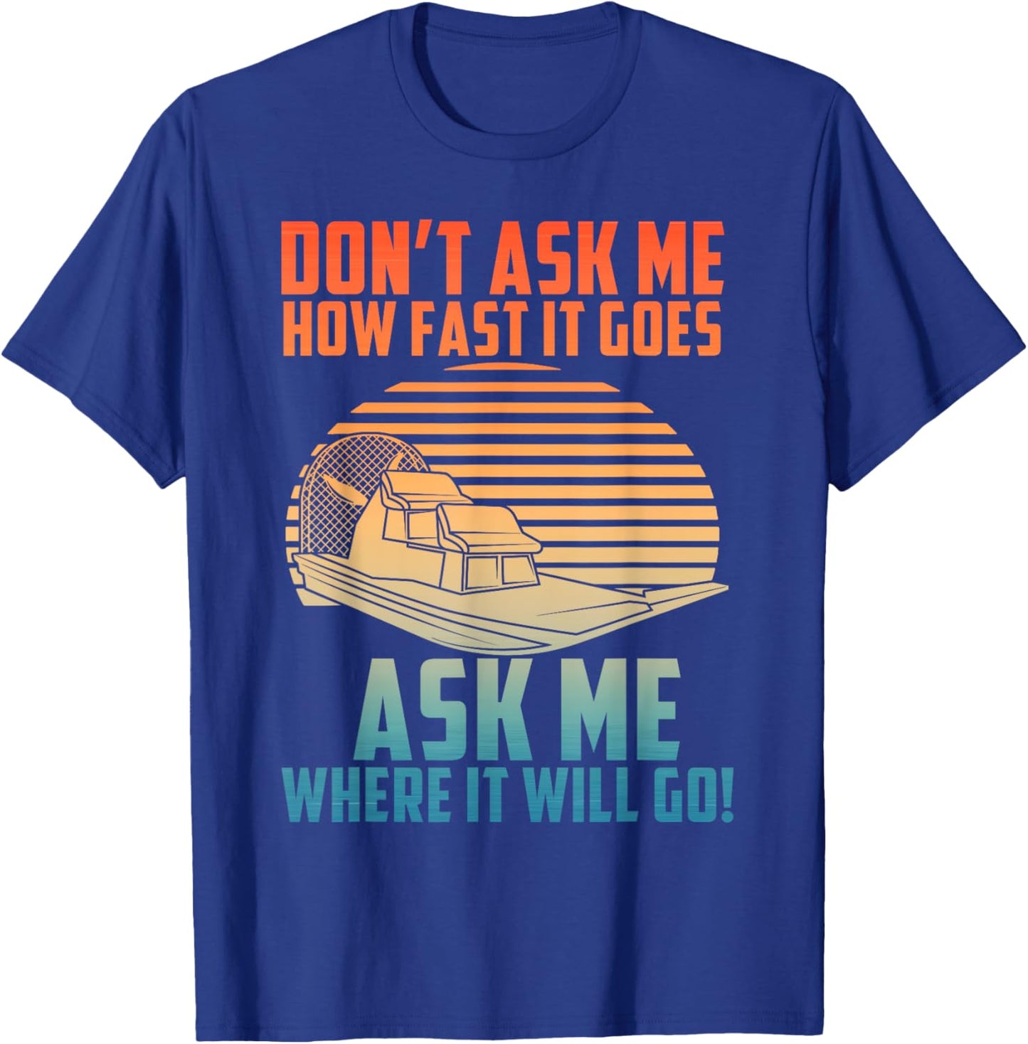 Airboat Art Women Planeboat Air Boat Captain Airboat T-Shirt - T-Shirt | Royal