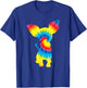 Tie Dye Chihuahua Rainbow Print Dog Pup Hippie Peace Gift Women Girls Kids T-Shirt - T-Shirt | Royal