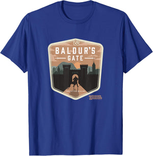 Dungeons & Dragons Baldur's Gate Forgotten Realms Logo T-Shirt - T-Shirt | Royal