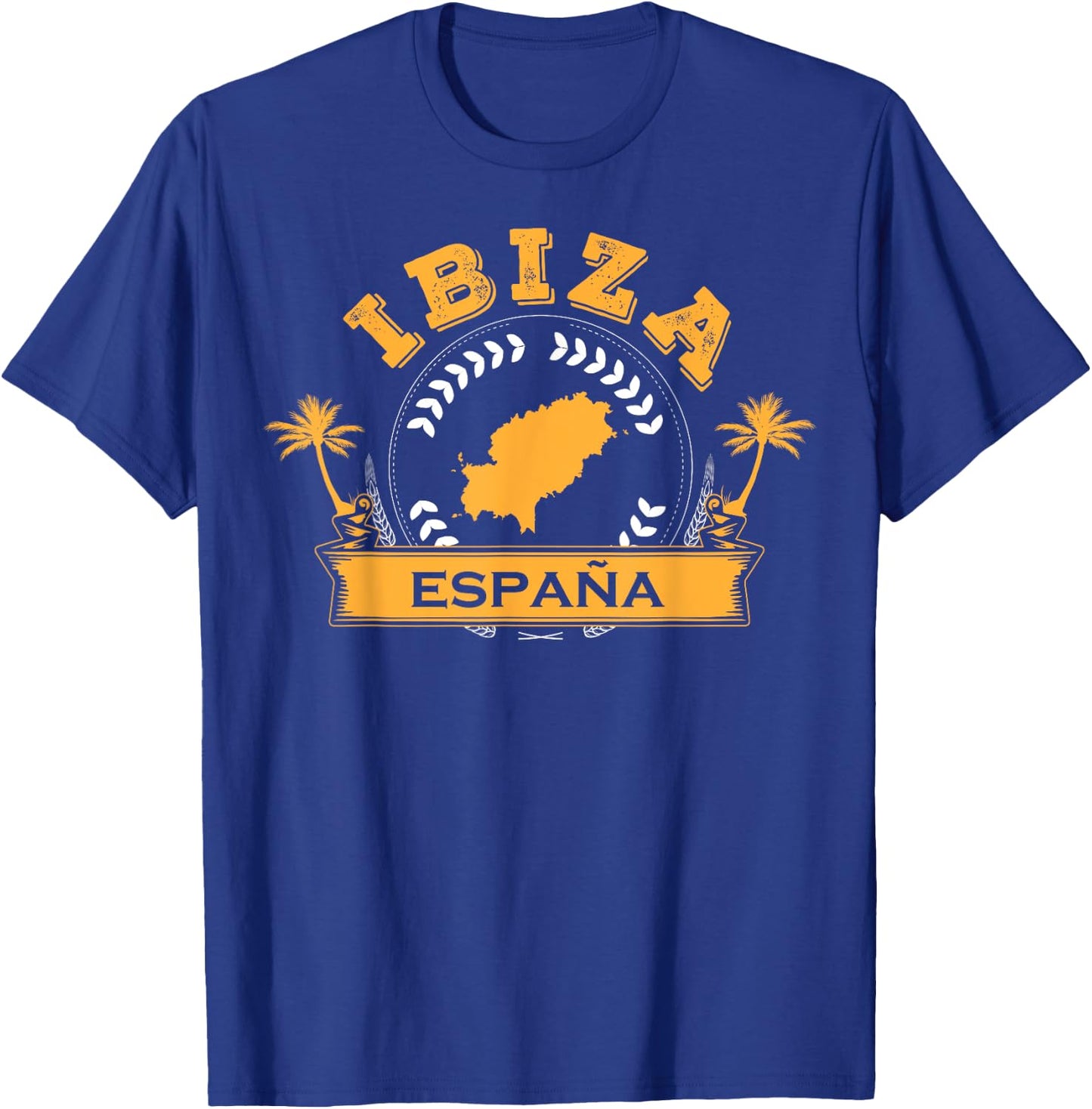 Ibiza Espana Beach Palm Tree Party Destination Gift Men Women Girls Kids T-Shirt - T-Shirt | Royal