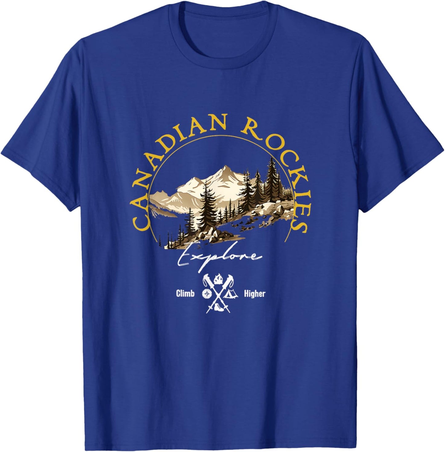 Canadian Rockies Retro Vintage Apparel - Souvenir T-Shirt - T-Shirt | Royal