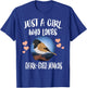 Just A Girl Who Loves Dark Eyed Juncos Birds Birding T-Shirt - T-Shirt | Royal