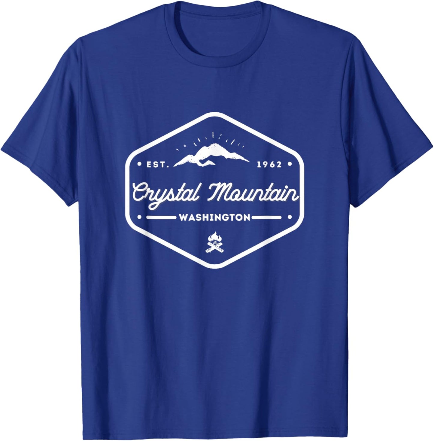 Crystal Mountain Washington Ski Resort Mountains T-Shirt - T-Shirt | Royal