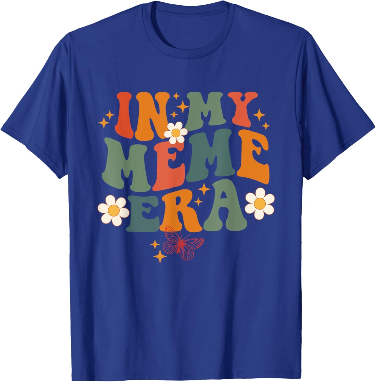 In My Meme Era Retro Groovy Family For Grandma Mother's Day T-Shirt - T-Shirt | Royal