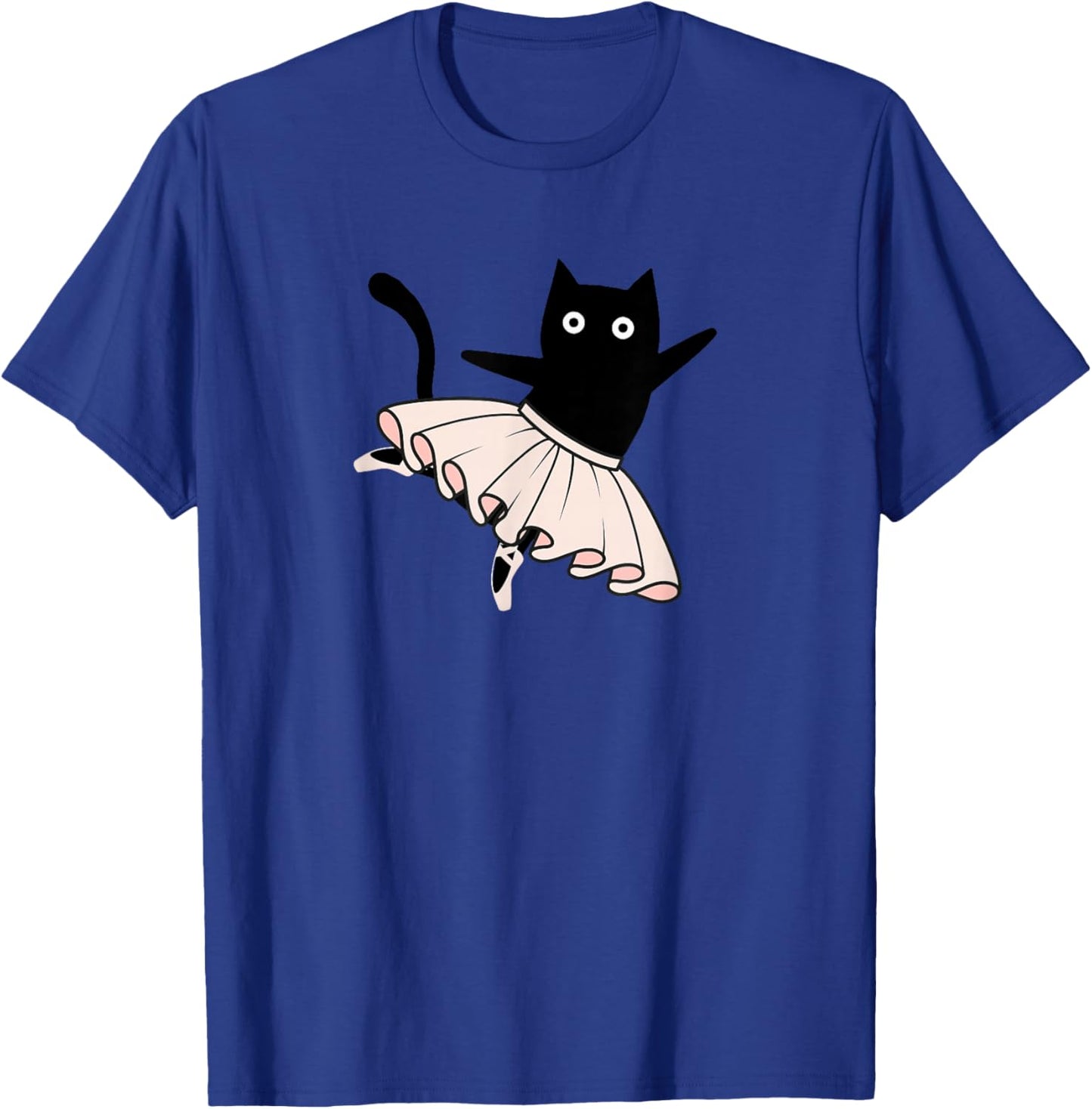 Rahmonty Designs Ballet Cat Lover Dance Recital Funny Black Cat Ballet T-Shirt - T-Shirt | Royal