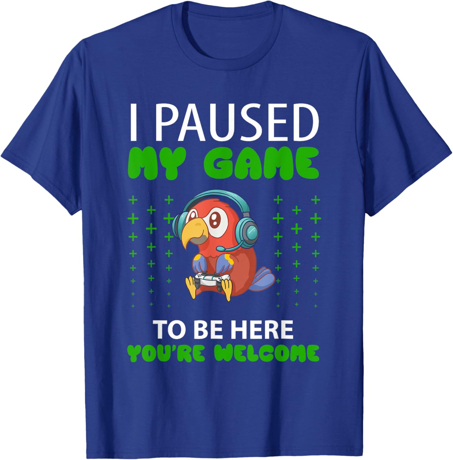 Owl Gamer Video Game Gaming T-Shirt - T-Shirt | Royal