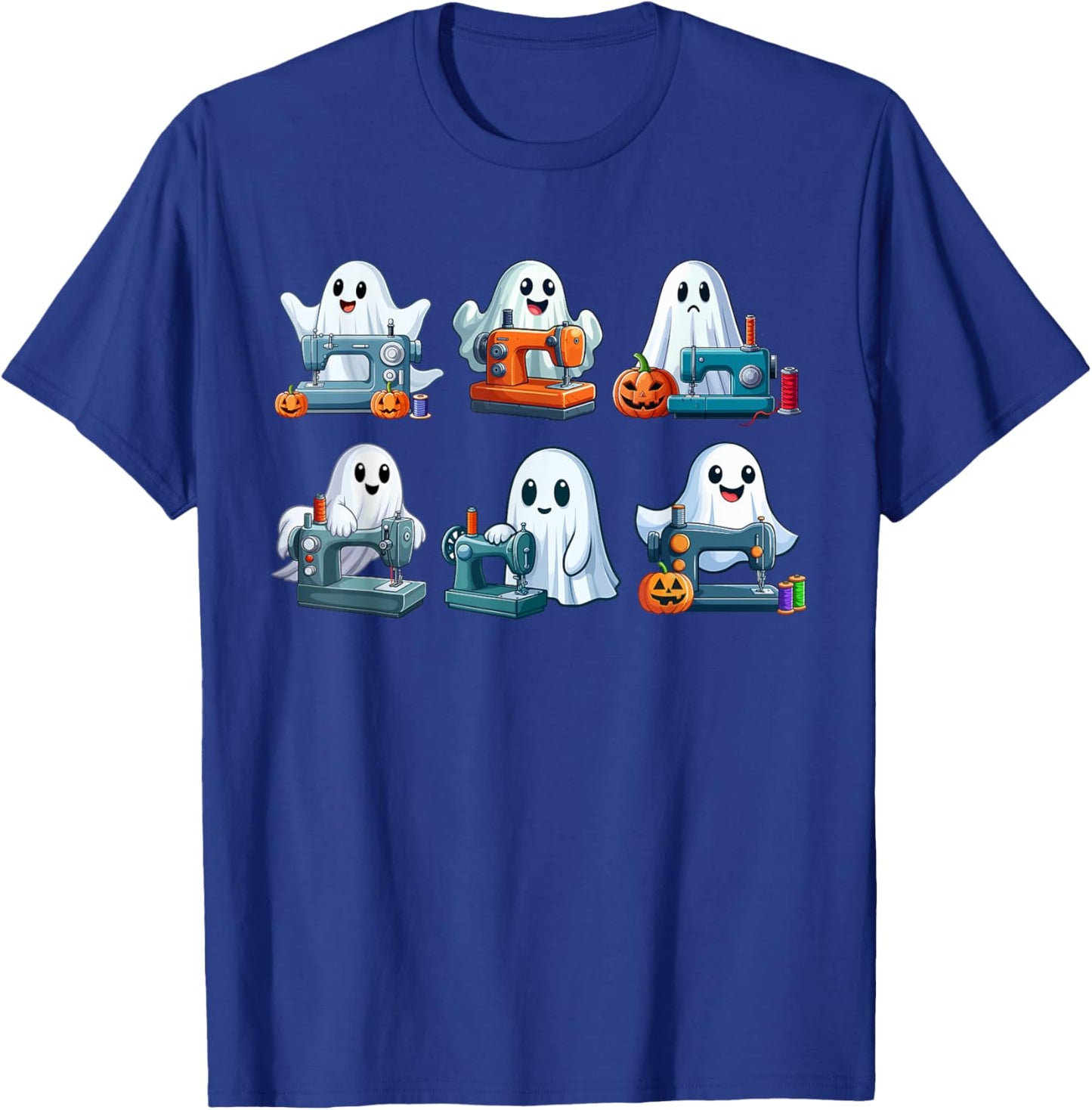 Group Boo Ghosts Sewing Tailor Tools Halloween Job Team T-Shirt - T-Shirt | Royal