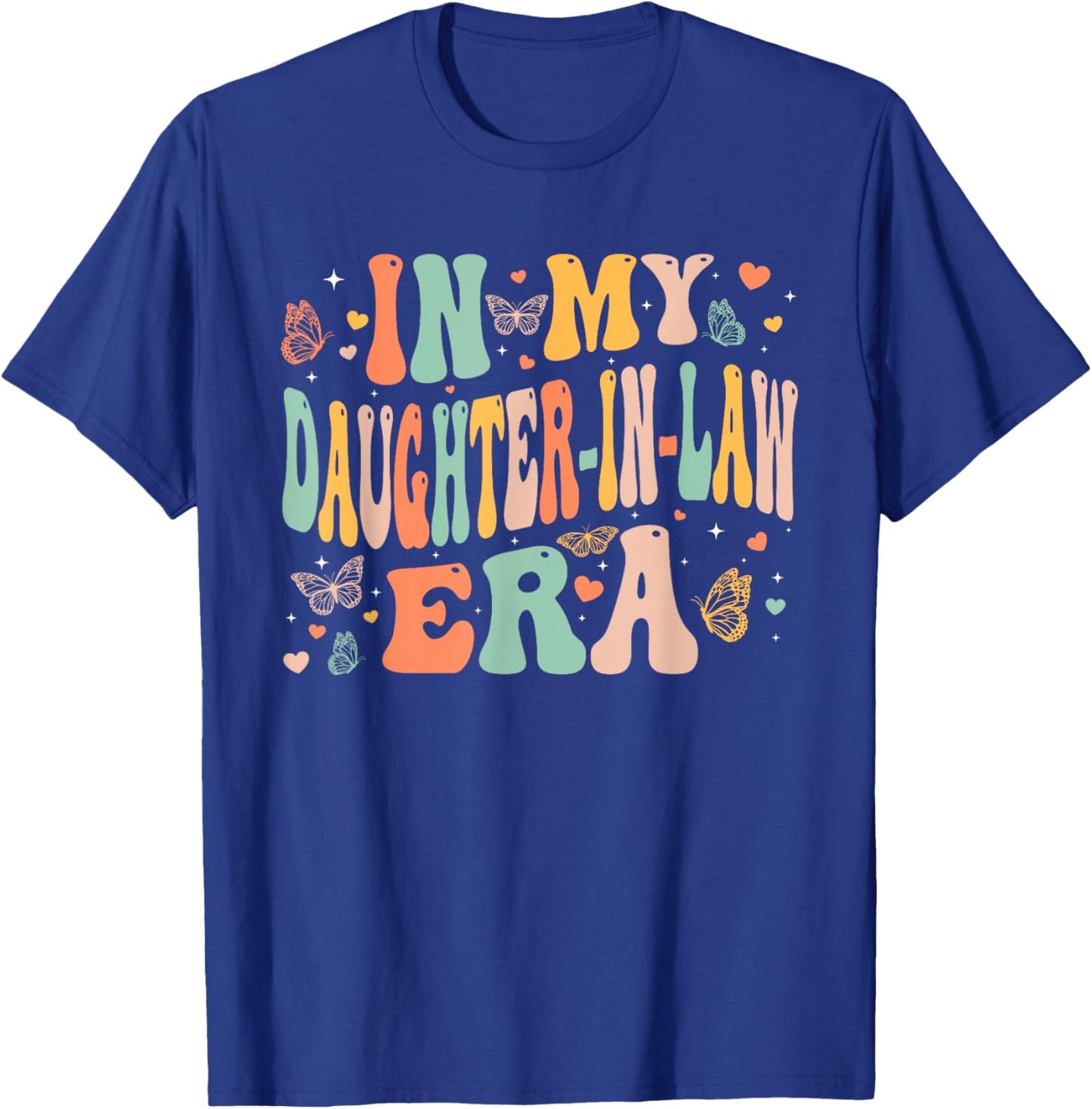 Retro Groovy In My Daughter-In-Law Era Mother's Day Girls T-Shirt - T-Shirt | Royal