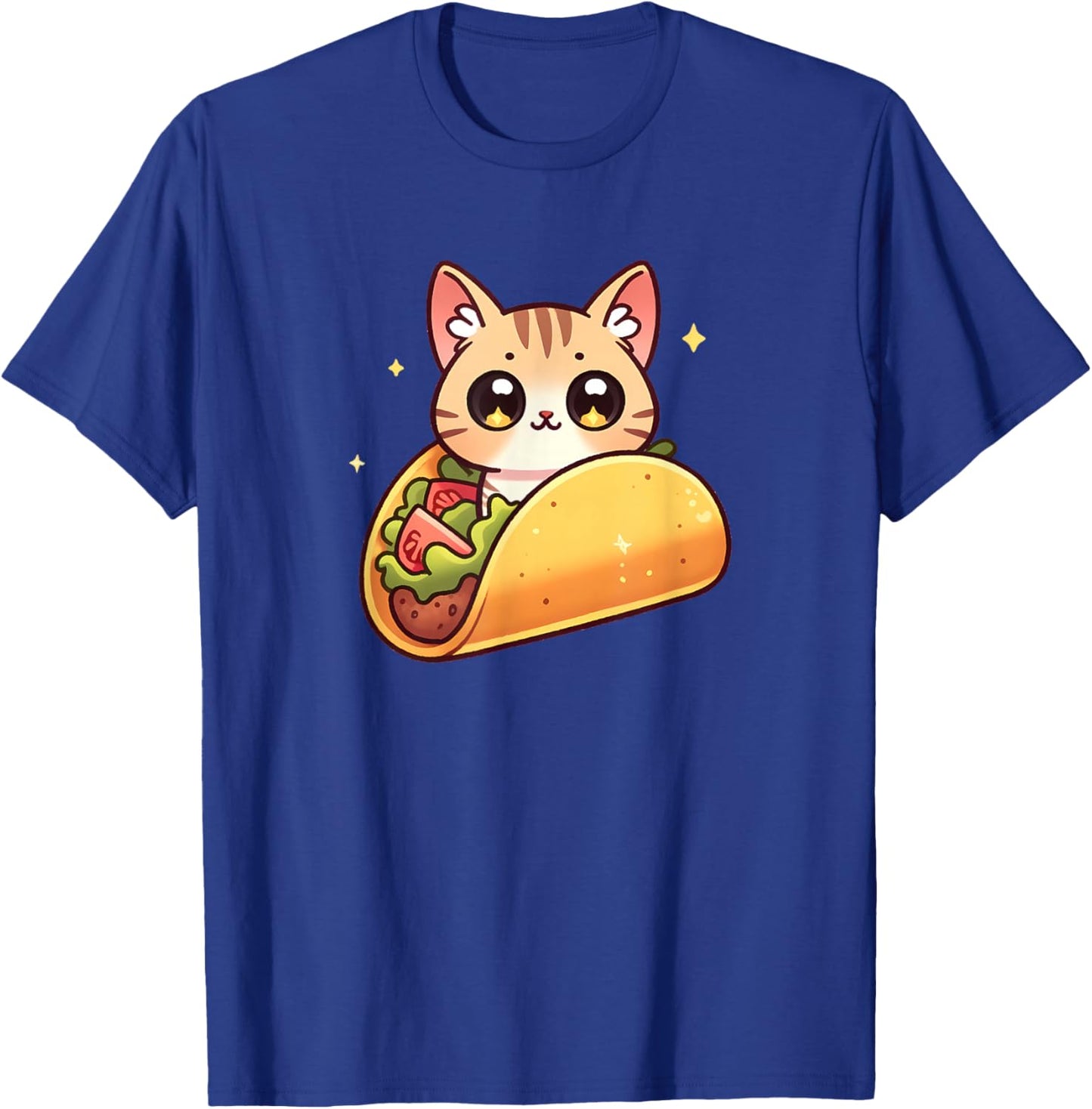 Cute Taco Cat Funny Kawaii Food T-Shirt - T-Shirt | Royal