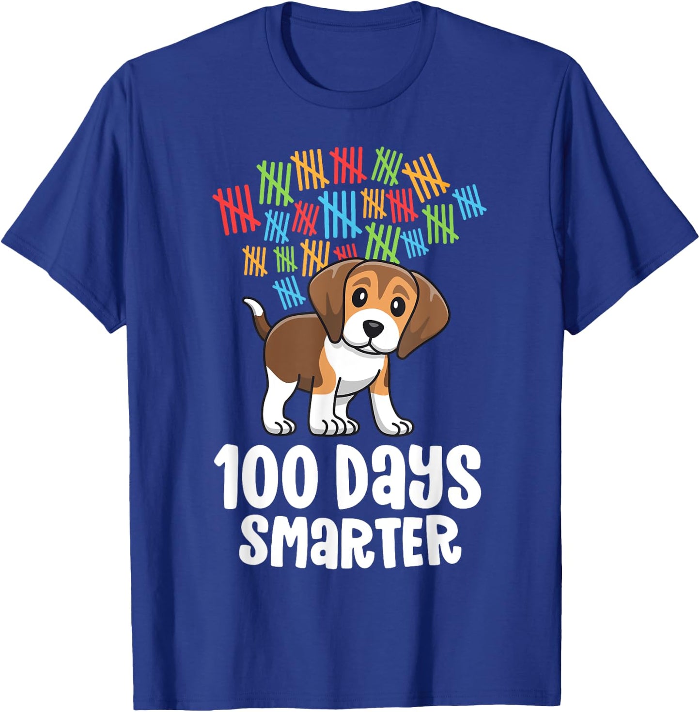 100 Days of School Shirt For Girls Kids Smarter Beagle T-Shirt - T-Shirt | Royal