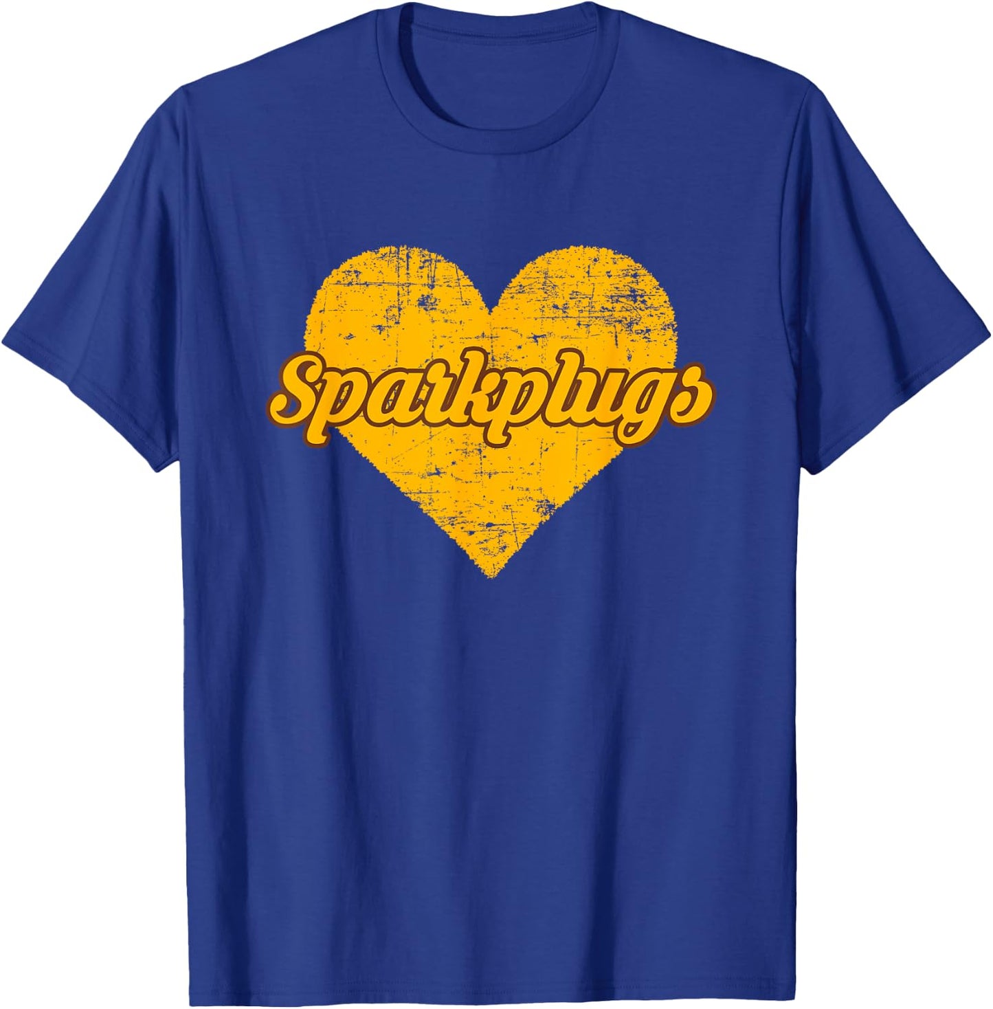 Speedway Sparkplugs Over Heart T-Shirt - T-Shirt | Royal