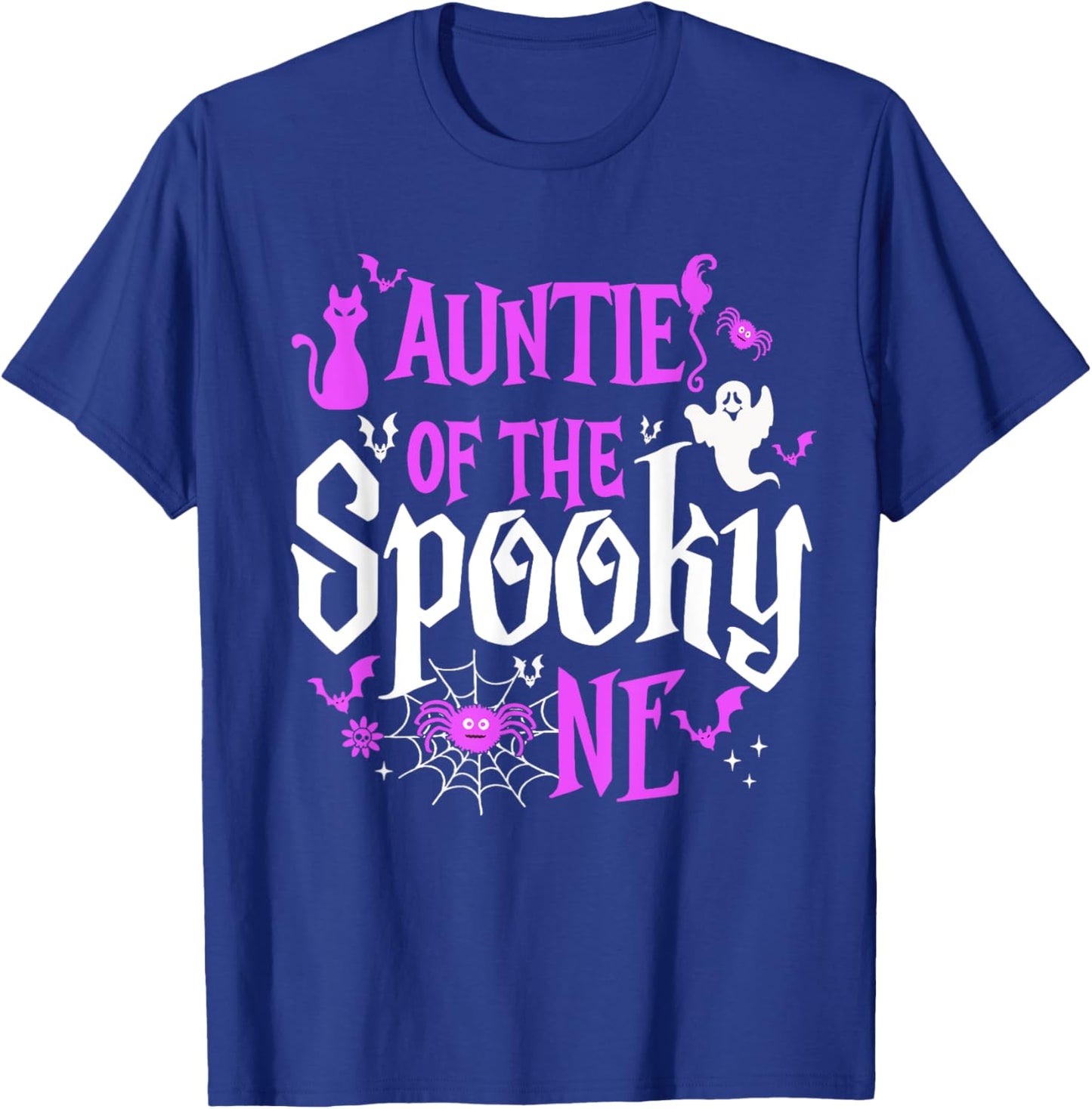 Auntie Of The Spooky One Auntie Halloween 1st Birthday Boys T-Shirt - T-Shirt | Royal