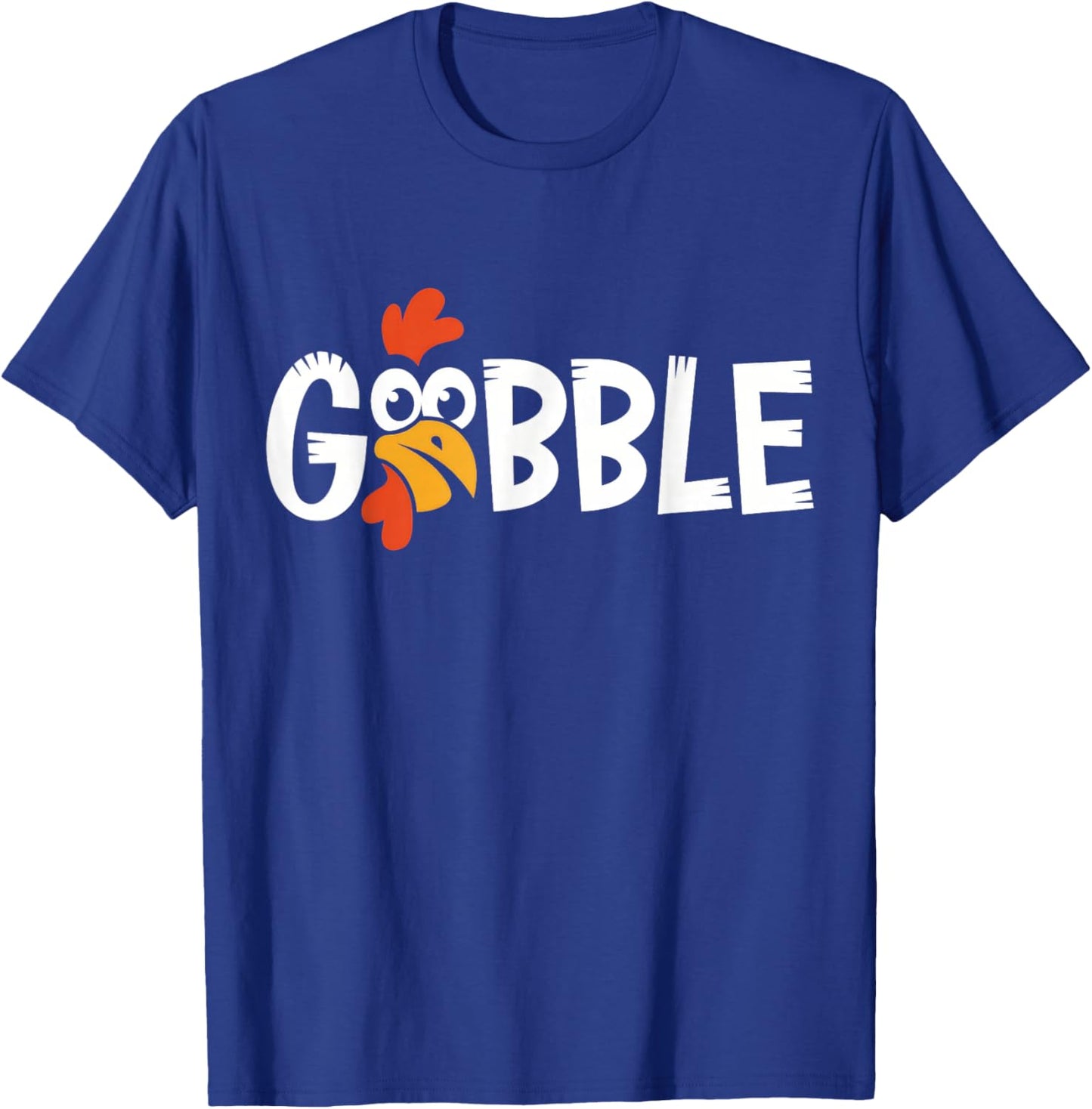 Cute Gobble Gobble Turkey Pilgrim Little Boys Thanksgiving T-Shirt - T-Shirt | Royal