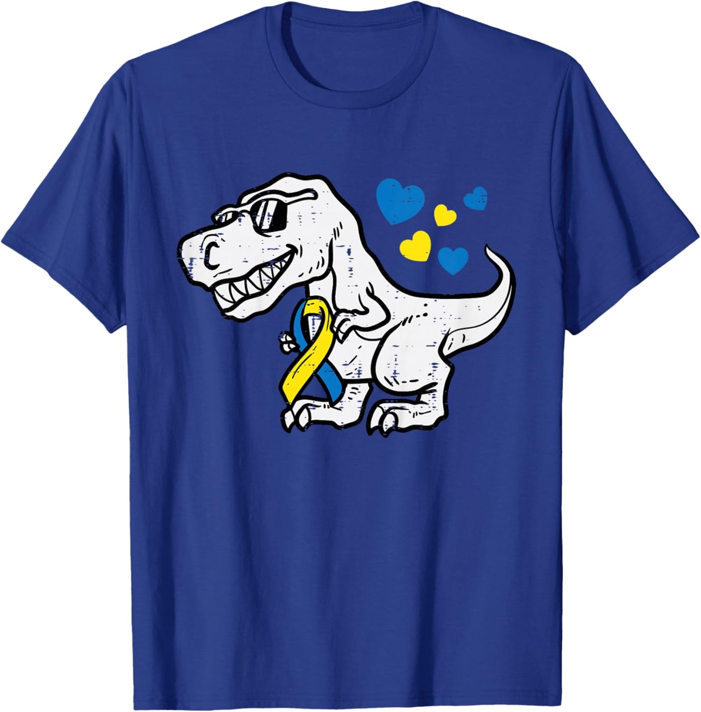 Down Syndrome Awareness Dino Trisomy 21 Trex Toddler Boy Kid T-Shirt - T-Shirt | Royal