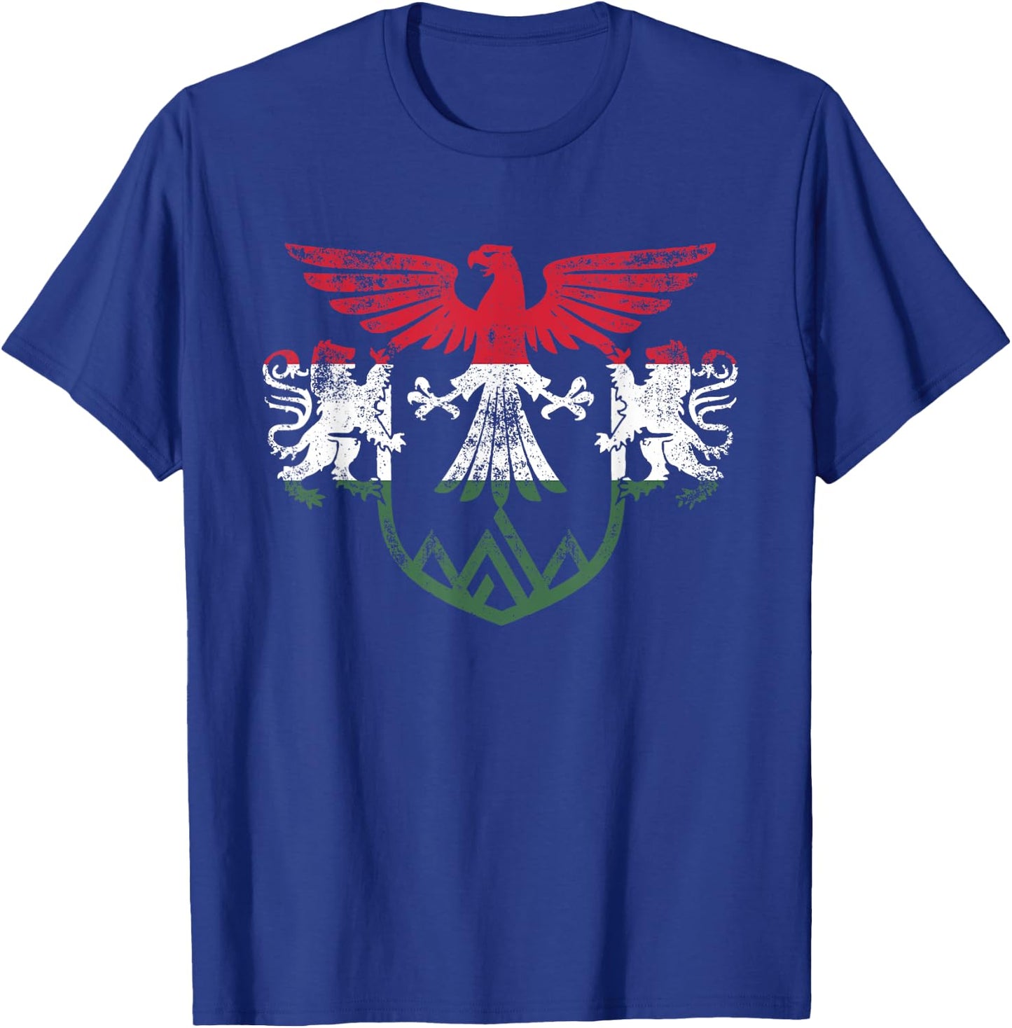 Hungary Lions and Eagle Symbol - Hungarian Flag T-Shirt - T-Shirt | Royal