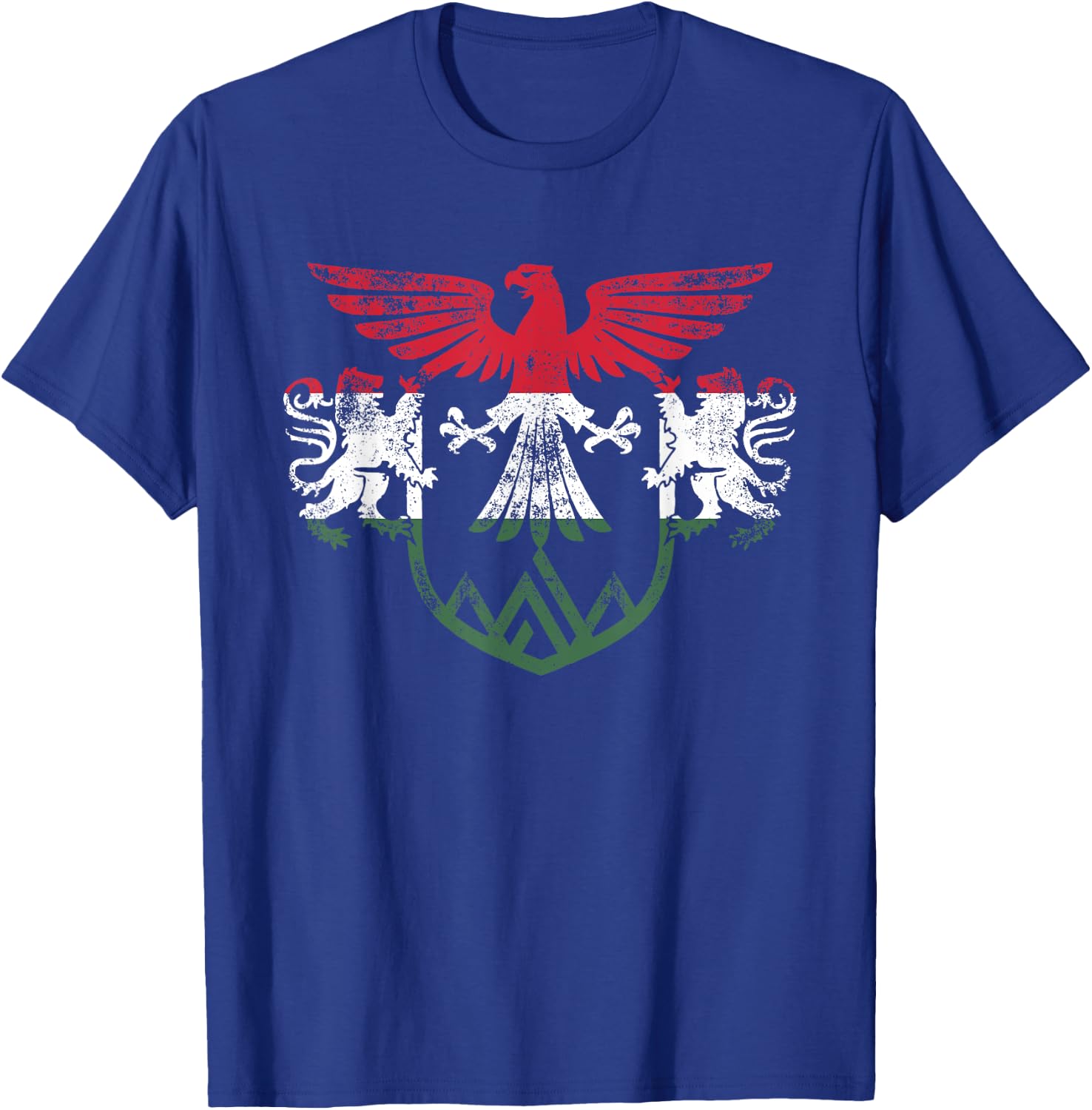 Hungary Lions and Eagle Symbol - Hungarian Flag T-Shirt - T-Shirt | Royal