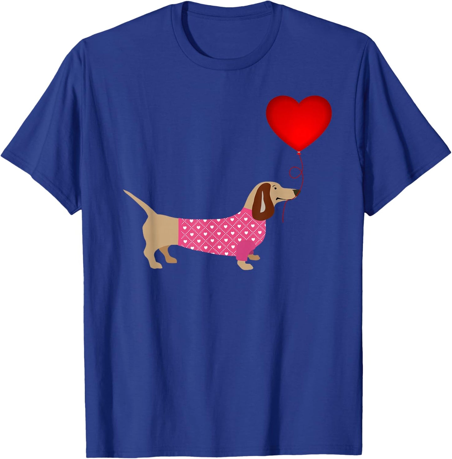Valentines Weiner Daschund Doxie in Dog Dress T-Shirt - T-Shirt | Royal