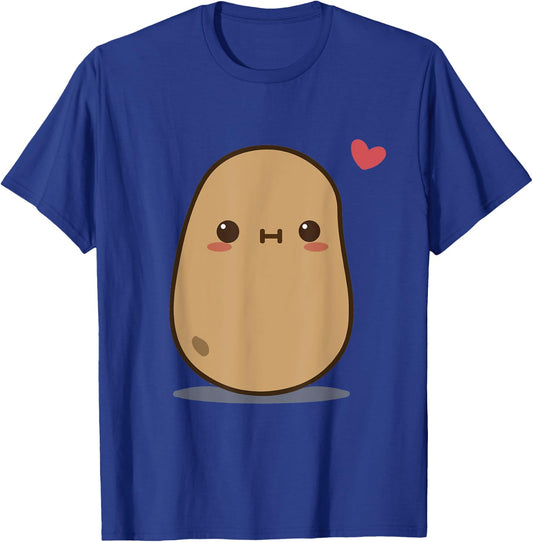 Potato Love Heart Gift Boys Men Women T-Shirt - T-Shirt | Royal