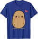 Potato Love Heart Gift Boys Men Women T-Shirt - T-Shirt | Royal