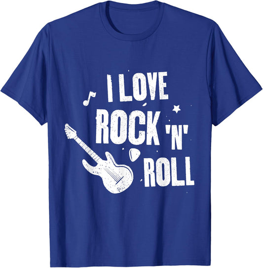 I Love Rock and roll T-Shirt - T-Shirt | Royal