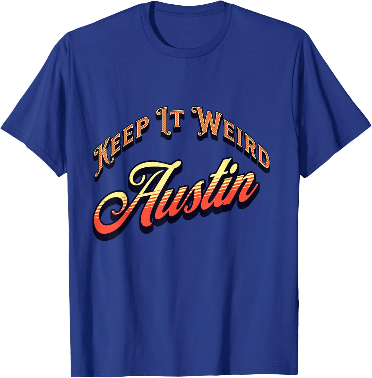 Vintage Austin, Texas Keep It Weird Sunset T-Shirt - T-Shirt | Royal