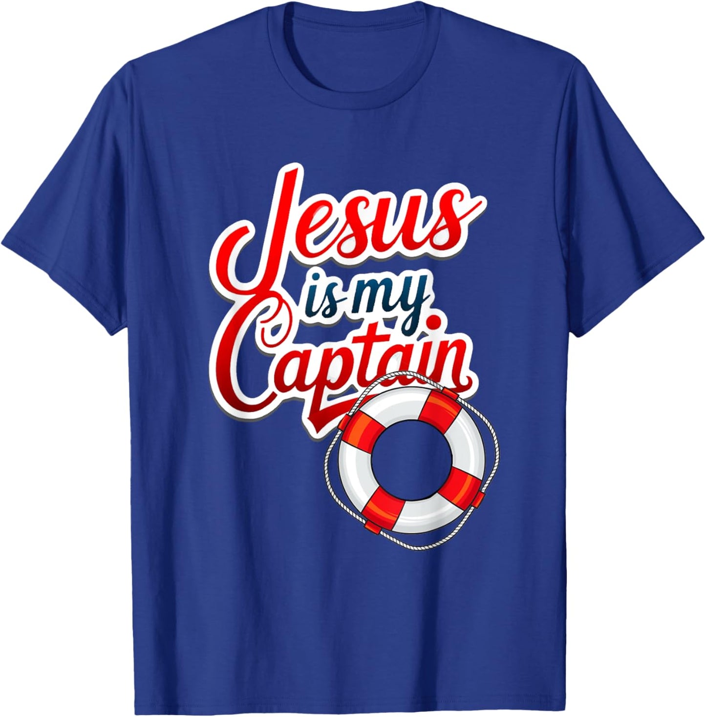 Jesus is my Captain T-Shirt - T-Shirt | Royal
