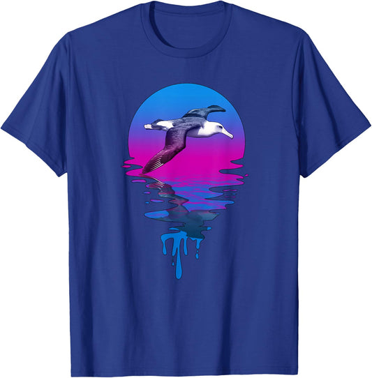 Vintage Retro Sunset Albatross T-Shirt - T-Shirt | Royal