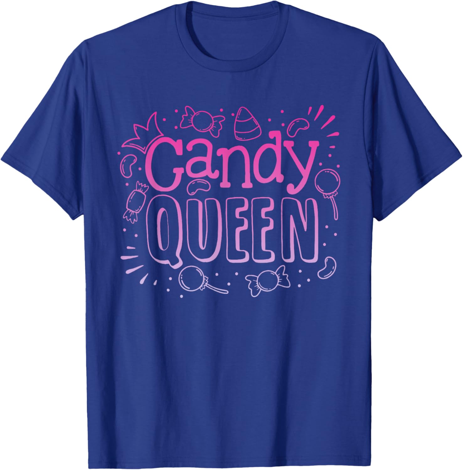 Cute Candy Queen Funny Halloween Girls Women T-Shirt - T-Shirt | Royal