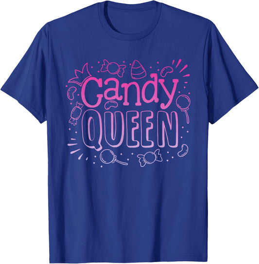 Cute Candy Queen Funny Halloween Girls Women T-Shirt - T-Shirt | Royal