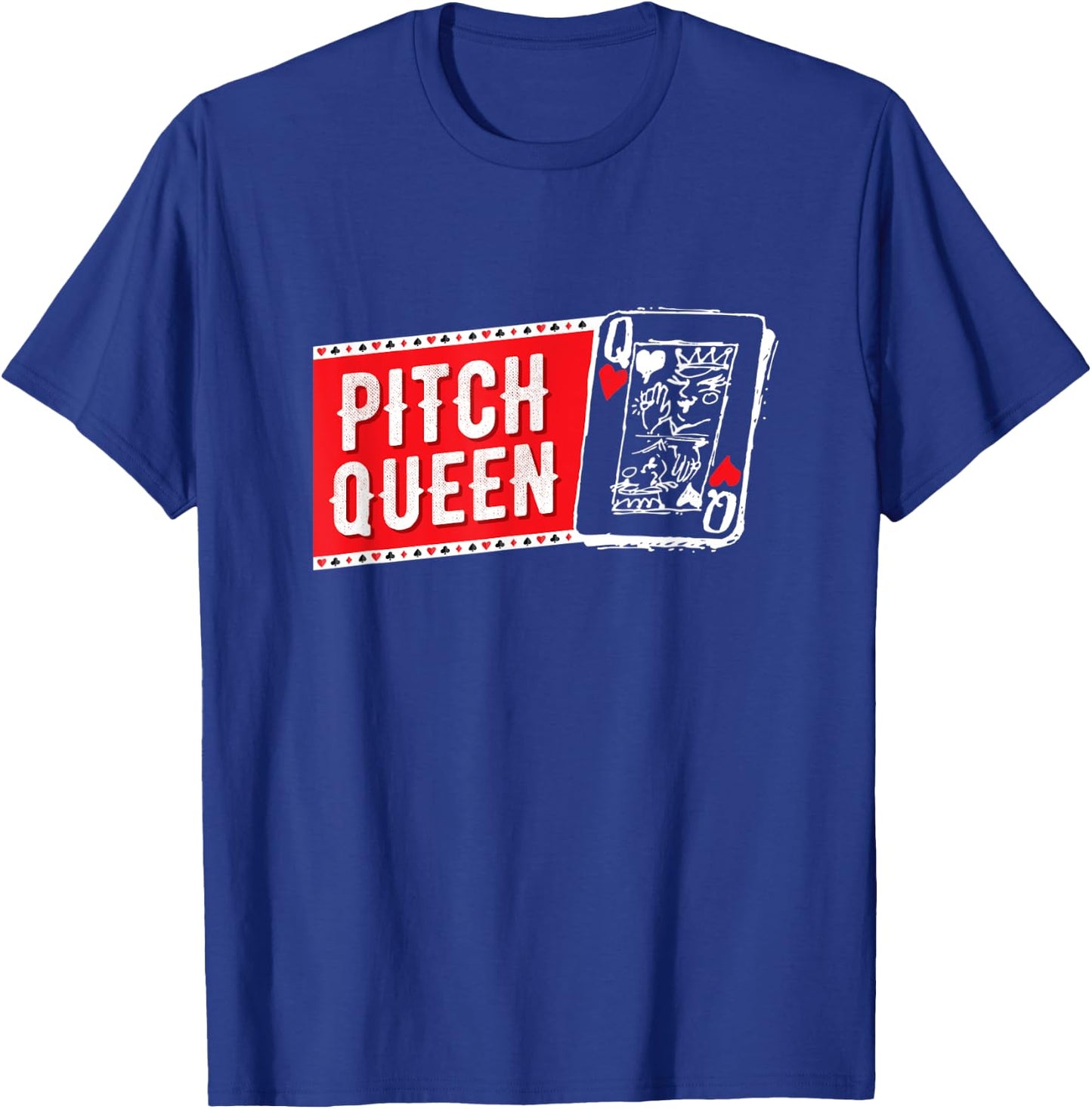Pitch Queen, Pitch Player Cool Cards Graphic T-Shirt - T-Shirt | Royal