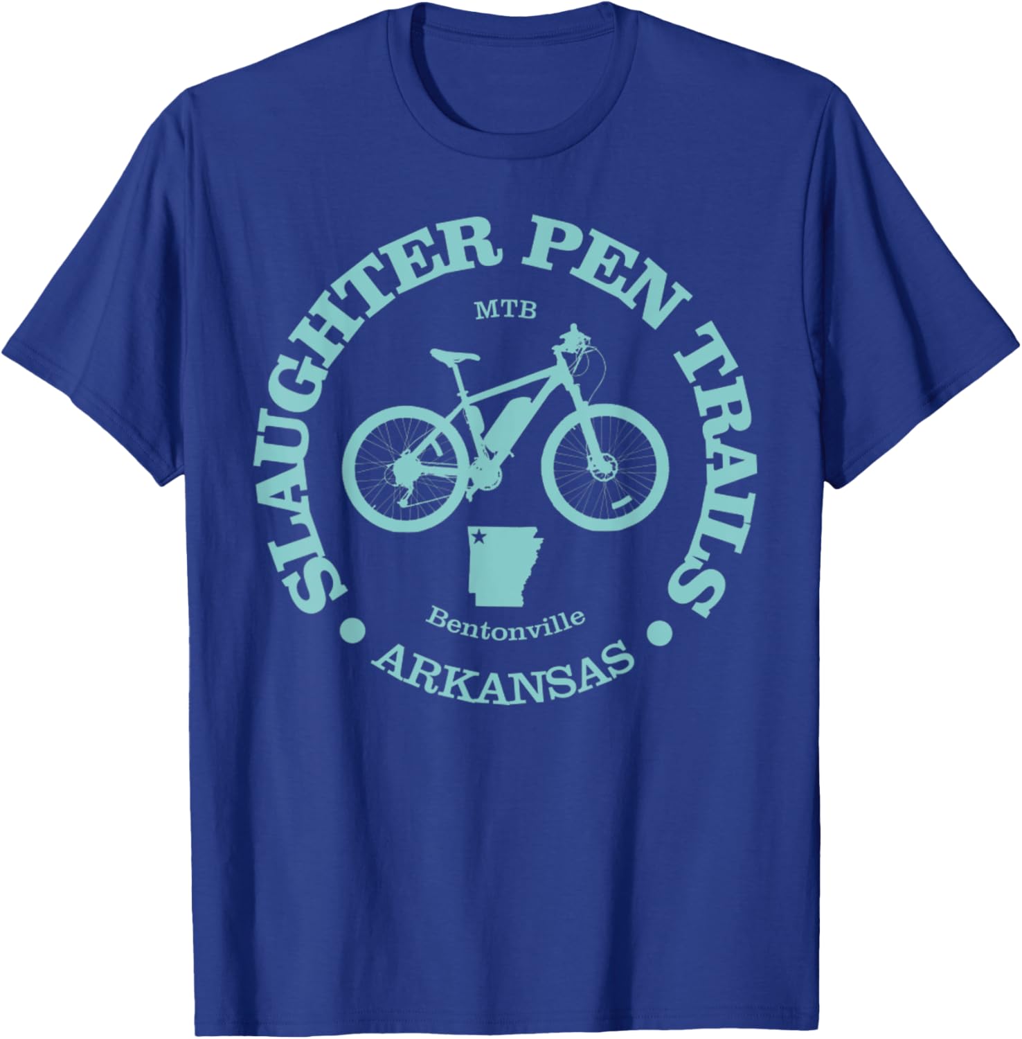 Slaughter Pen Trails Funny Cycling Mountain Biking T-Shirt - T-Shirt | Royal